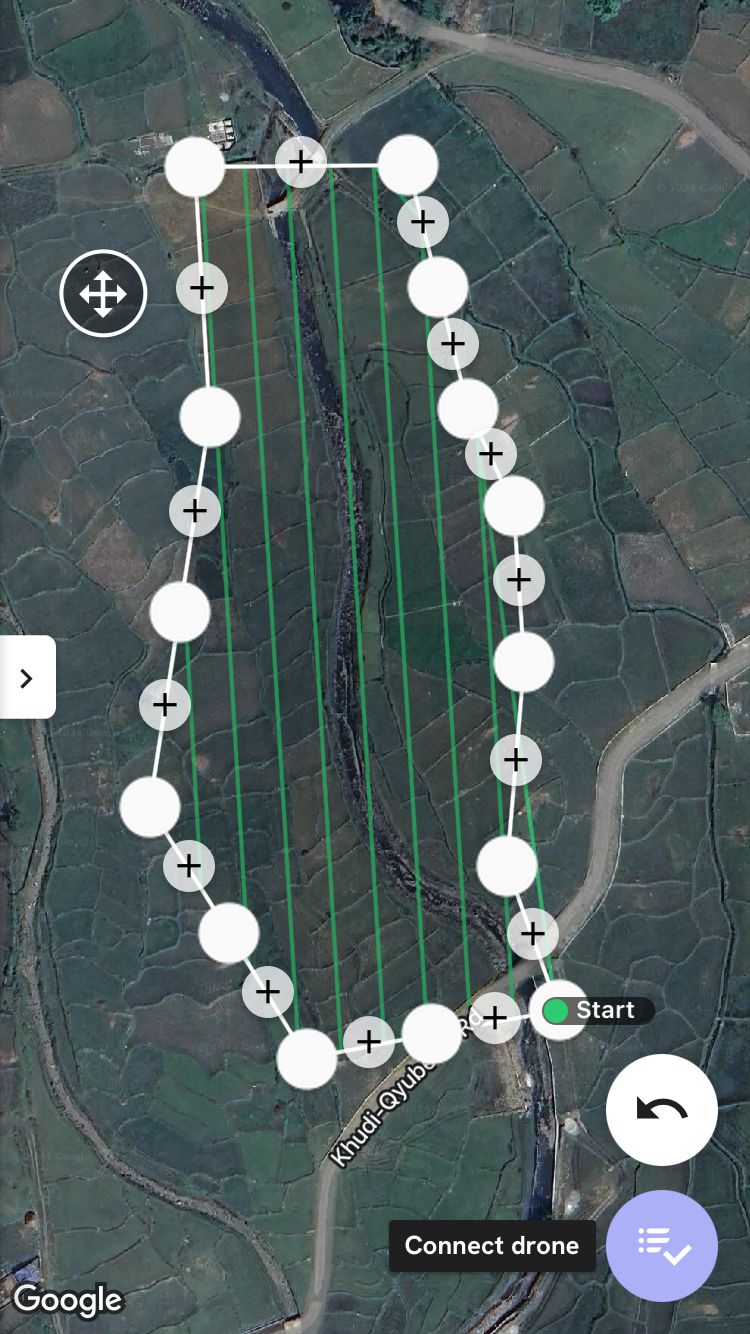 Automated flight mission planning in the Flight App for DJI Mavic Air 2